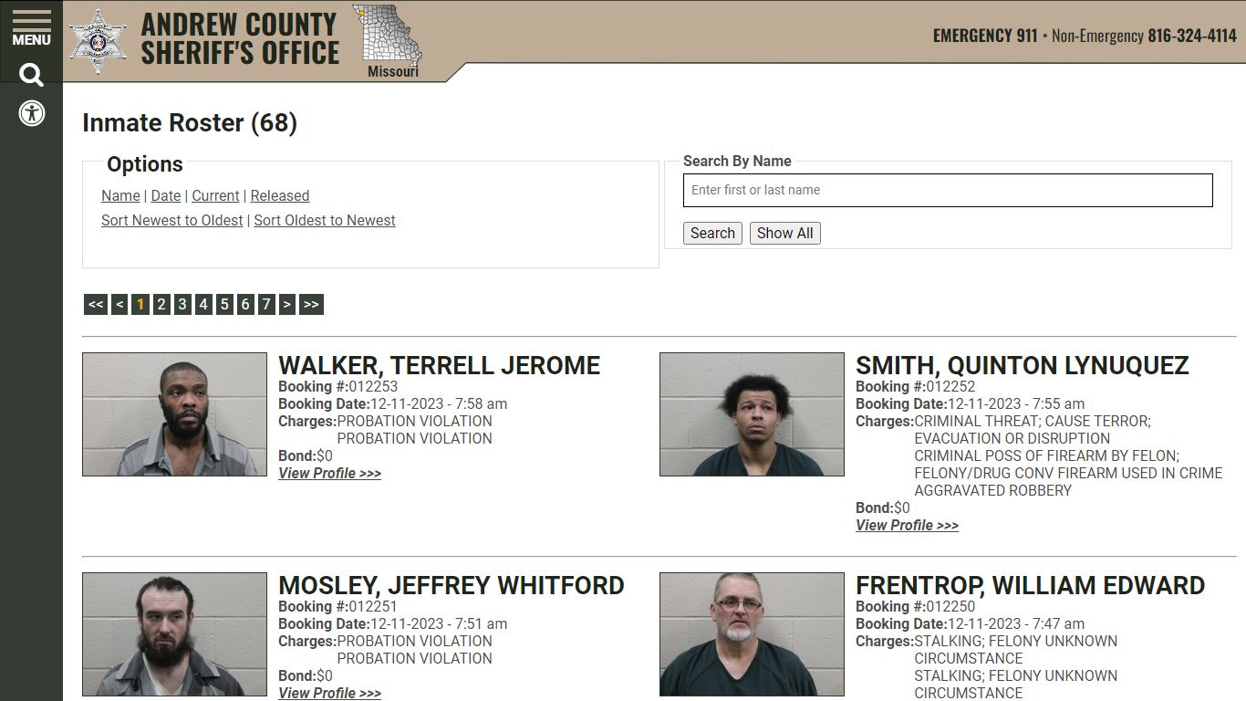 Inmate Roster - Current Inmates Booking Date Descending - Andrew County ...