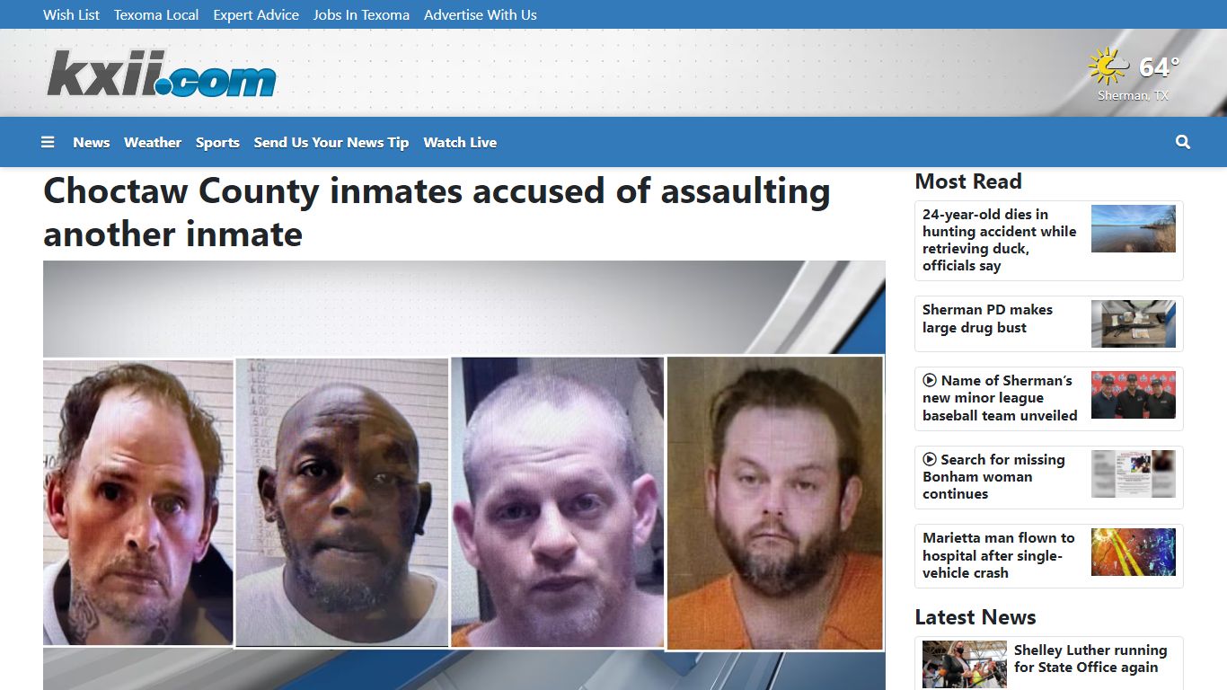 Choctaw County inmates accused of assaulting another inmate - KXII